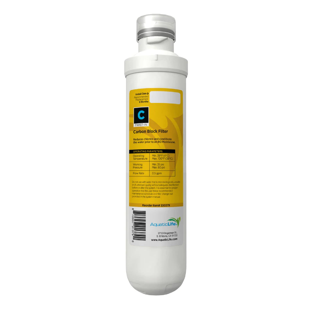 AquaticLife Twist-In 100 GPD, 4-Stage RO/DI Unit